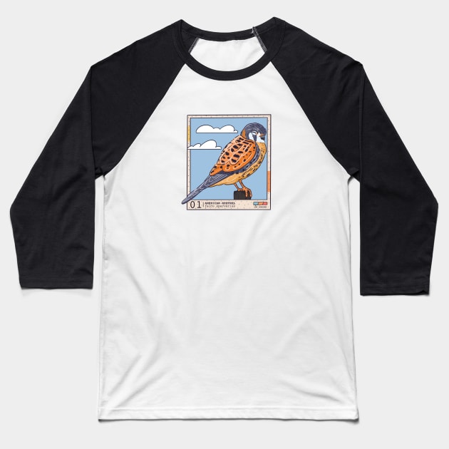 American Kestrel Baseball T-Shirt by fernandaschallen